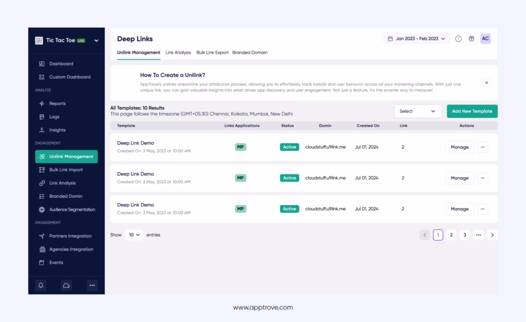 Deep Linking in Apptrove (mobile advertising)