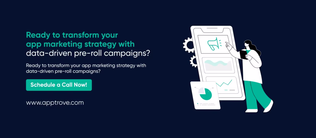 Book a call for app marketing strategy with data-driven pre-roll campaigns.