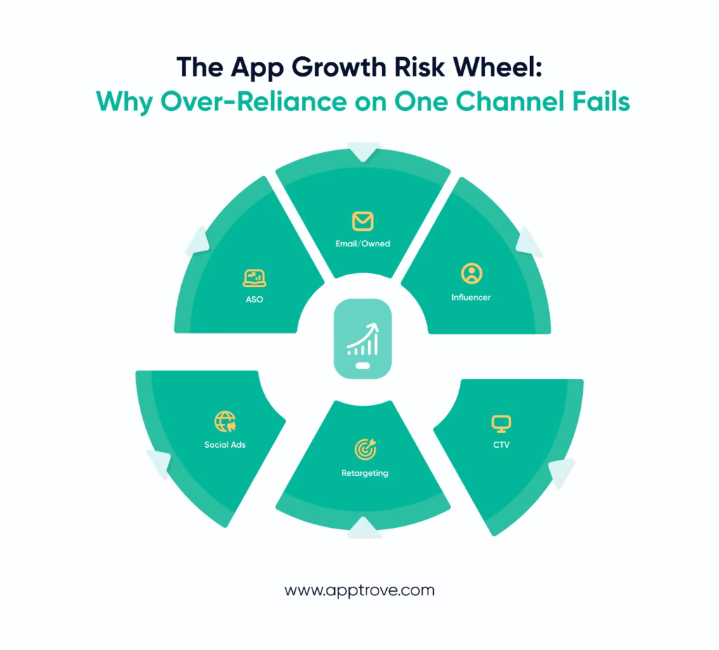 The App Growth Risk Wheel: Why Over-Reliance on One Channel Fails