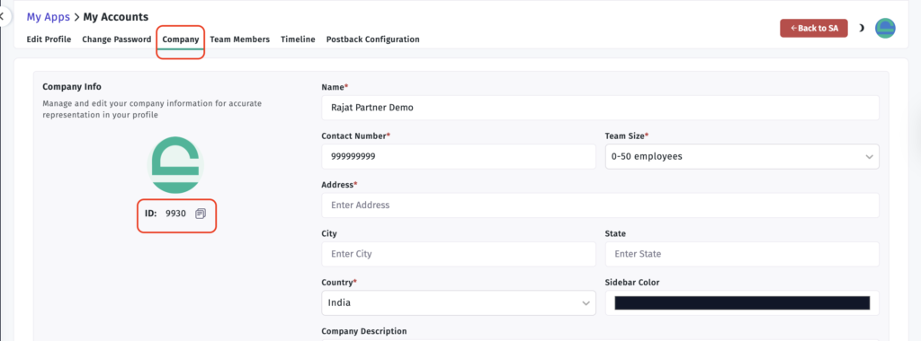 how to add your partner id