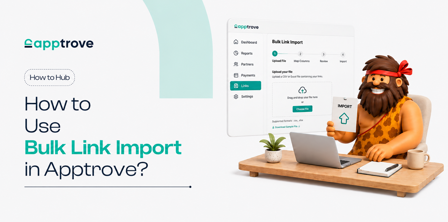 how to use bulk link import in apptrove